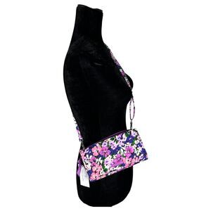 Vera Bradley RFID Wallet Crossbody Flower Garden Floral NEW with Tags